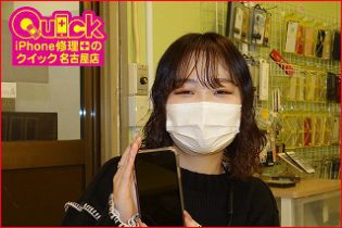 ☆iPhoneXRのガラス交換修理に稲沢市よりご来店！アイフォン修理のクイック名古屋