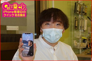 ☆岐阜市よりiPhone 12のバッテリー交換修理にご来店～♪スマホ修理のクイック名古屋
