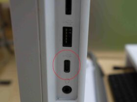 Esprimo FMVWE3F17Dのマザーボード上にある、破損・はんだクラックが発生したUSBポートの拡大写真